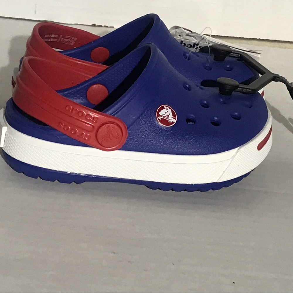 Crocs Kids ---Crocband II -- BRAND NEW-Royal Blue and Red Clogs